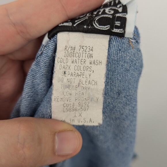 EUC Vintage Venice Blues Sleeveless Denim Dress Size 1X Made in USA RN#75234 - Picture 5 of 5
